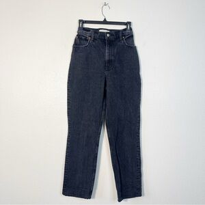 Abercrombie & Fitch Size 27 Curve Love the 90s Straight Ultra High Rise Black